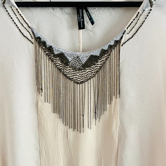 Guess by Marciano Bohemian Tunic Top w/ Metal Beading Details & Dolman Sleeves - Picture 8 of 13